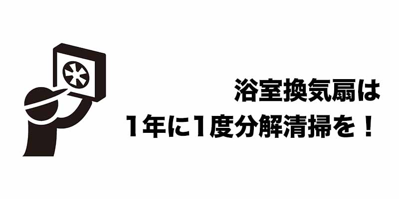 浴室換気扇は1年に1度分解清掃を！