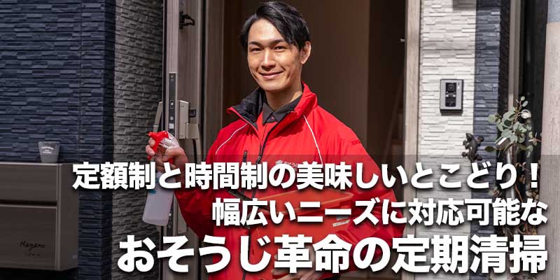 定額制と時間制の美味しいとこどり！幅広いニーズに対応可能なおそうじ革命の定期清掃